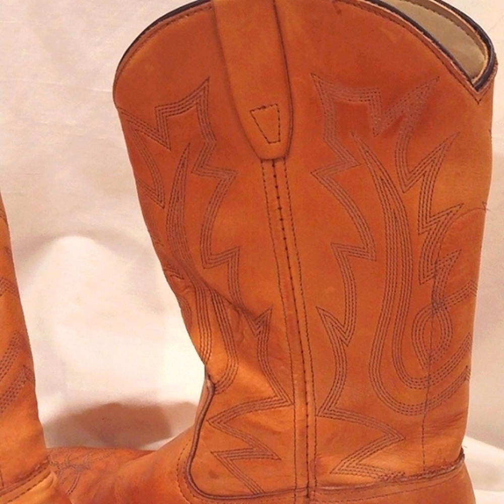 Lehigh Miragum Cowgirl Leather Steel Toe Boots Size 9 - Picture 4 of 8